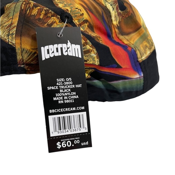 NWT IceCream Space Trucker Hat Snap Back Black Gold - Picture 7 of 7